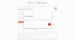 Desktop Screenshot of hanneogsiffdesign.bestilling.nu
